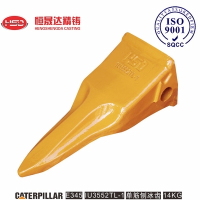 E345 1U3552 1U3552RC 1U3552TL Excavator Bucket Flat Teeth For Yellow