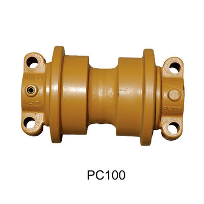 Yellow Smooth Finish Bulldozer Track Roller Pc100