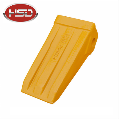 PC400-4 Dents de seau de remplacement en acier allié pour excavatrice Couleur jaune