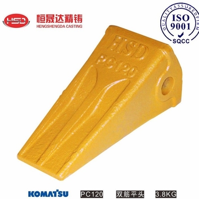 PC120 Dents à seau plat et durable de qualité supérieure pour excavatrice Service en ligne 24 heures