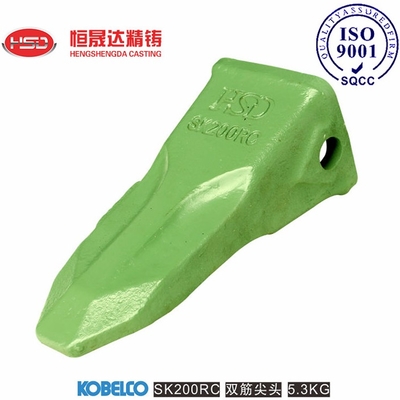 SK200 SK200RC SK60 SK60RC Dents du seau de l'excavatrice Structure renforcée par des côtes