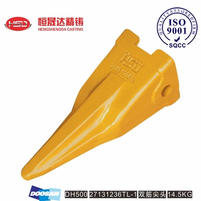 DH500 27131236RC DOOSAN Excavateur Dents de gros seaux de glace Forme de dent optimisée