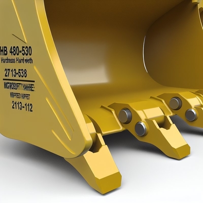 Dents de godet d'excavatrice de dureté HB 480-530 avec largeur standard et adaptateur 2713-1218 pour applications d'excavation lourde